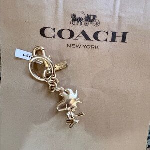 Coach Gold Woodstock Bag Charm /Key Chain